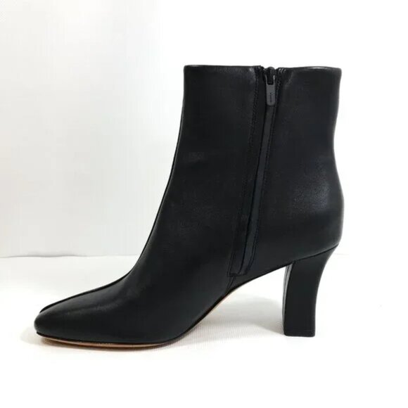 VINCE Leather Ankle Boots Square Toe Black Women Sz 10 - Picture 9 of 16